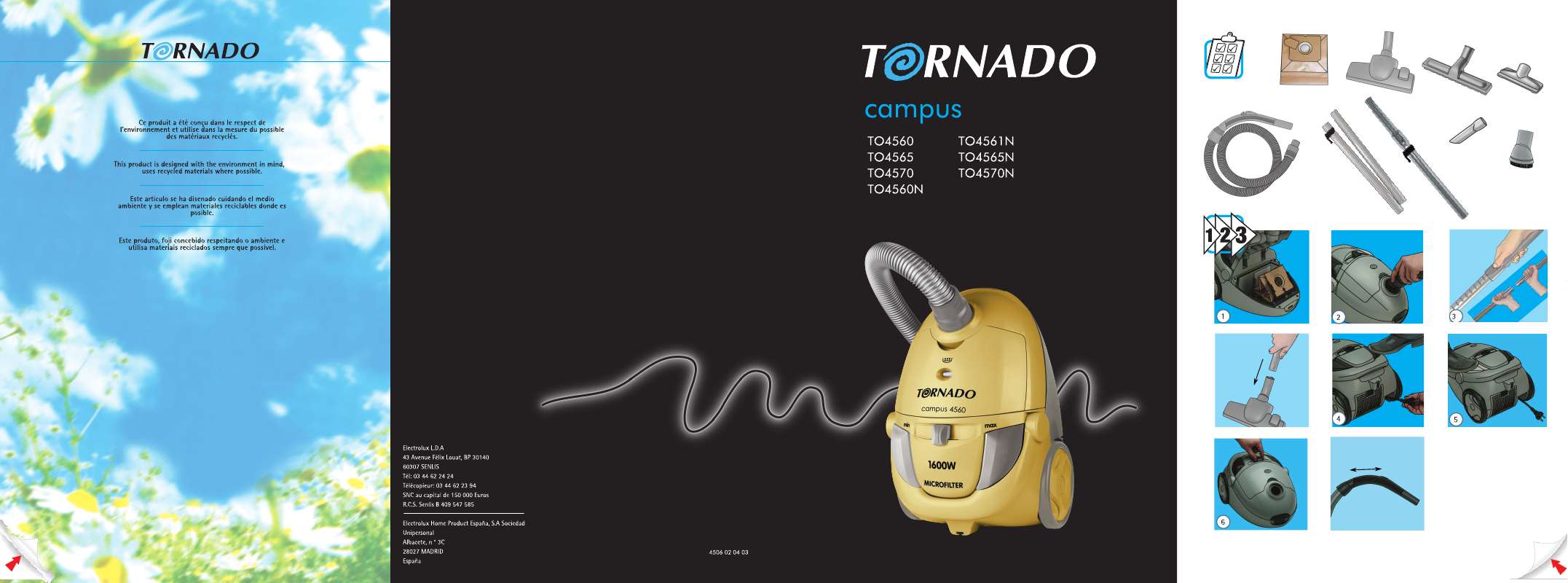 Guide utilisation TORNADO TO4560N de la marque TORNADO
