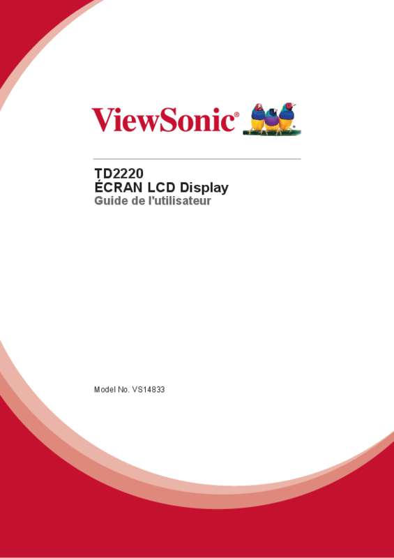 Guide utilisation VIEWSONIC TD2340  de la marque VIEWSONIC