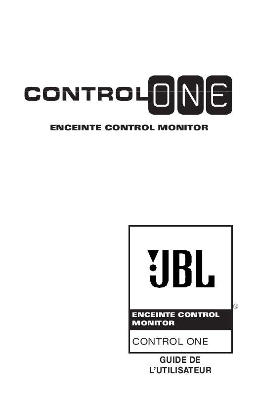 Guide utilisation  JBL CONTROL ONE (220-240V)  de la marque JBL