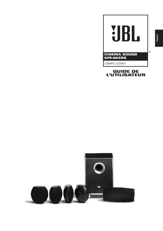 Guide utilisation  JBL CS 460 (220-240V)  de la marque JBL