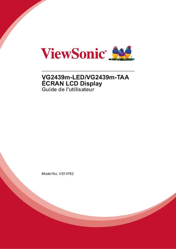 Guide utilisation VIEWSONIC VG2439M-LED  de la marque VIEWSONIC
