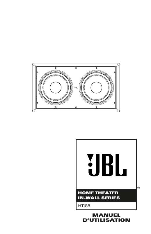 Guide utilisation  JBL HTI88 (120V)  de la marque JBL