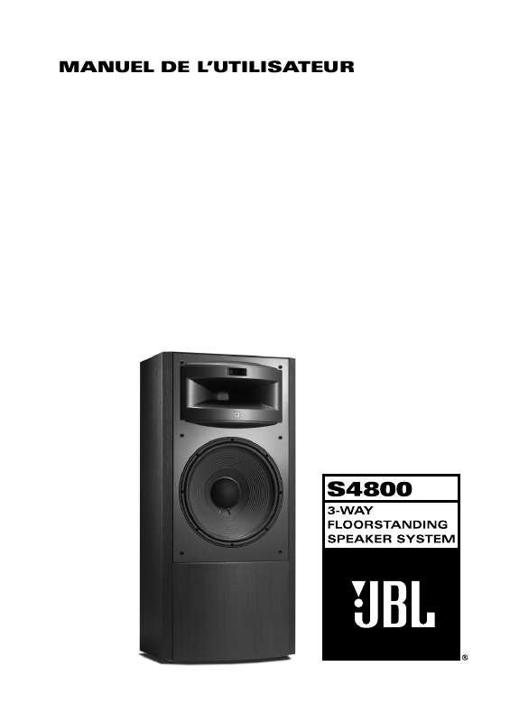 Guide utilisation  JBL K2 S4800 (220-240V)  de la marque JBL