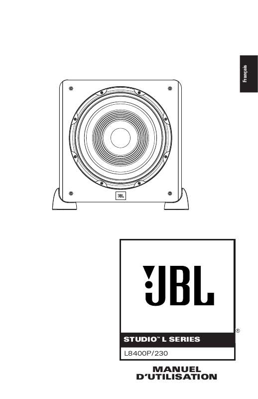 Guide utilisation  JBL L8400P (220-240V)  de la marque JBL