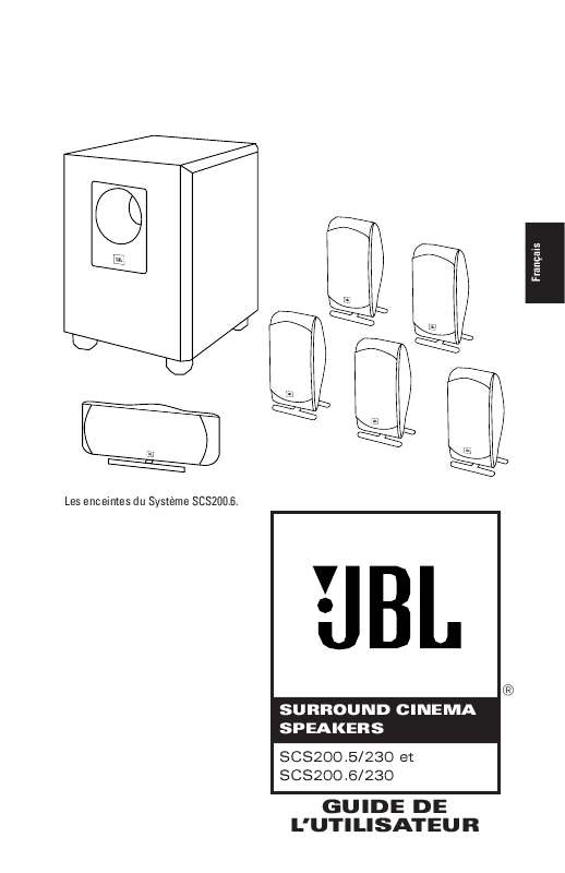 Guide utilisation  JBL SCS 200.5 (220-240V)  de la marque JBL