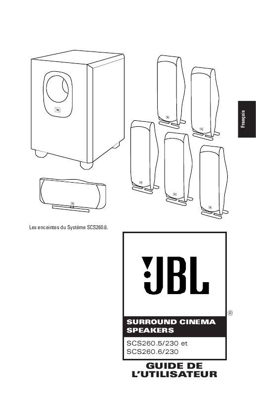 Guide utilisation  JBL SCS 260.6 (220-240V)  de la marque JBL