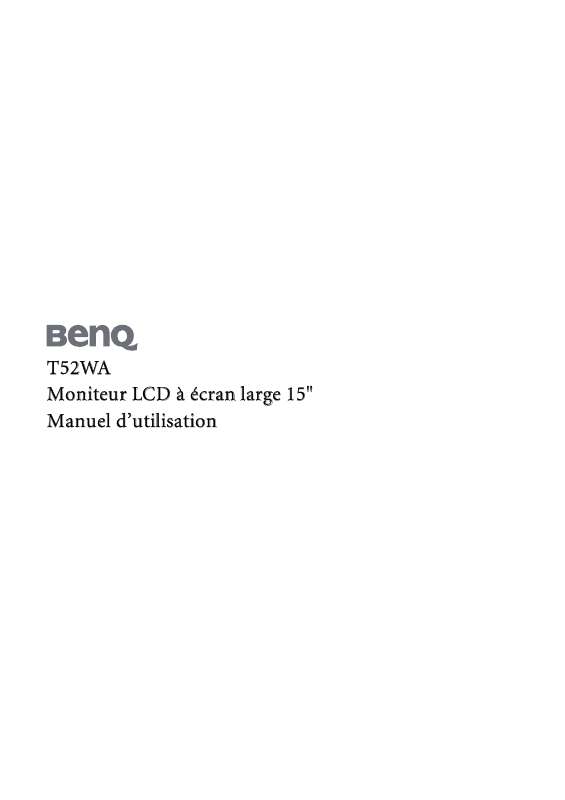 Guide utilisation  BENQ T52WA  de la marque BENQ