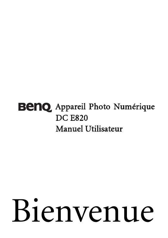 Guide utilisation  BENQ DC E820  de la marque BENQ