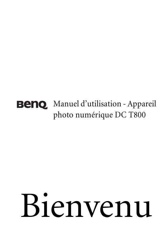 Guide utilisation  BENQ DC T800  de la marque BENQ
