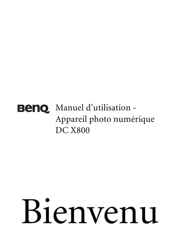 Guide utilisation  BENQ DC X800  de la marque BENQ