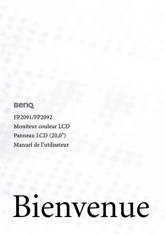 Guide utilisation BENQ FP2091  de la marque BENQ