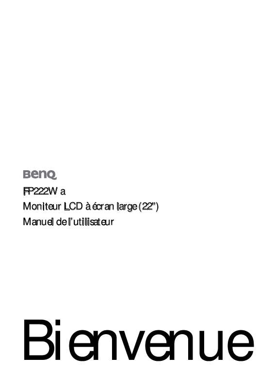 Guide utilisation BENQ FP222WA  de la marque BENQ