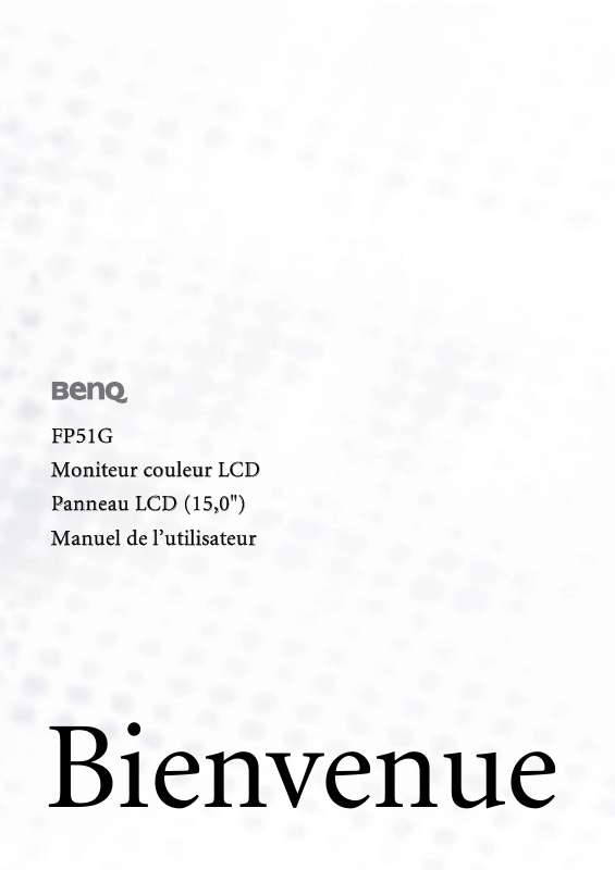 Guide utilisation BENQ FP51G  de la marque BENQ
