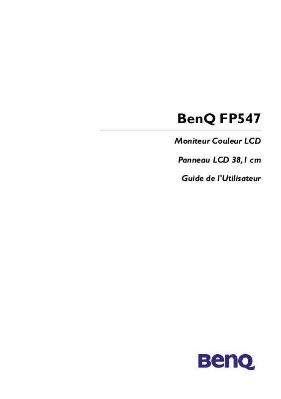 Guide utilisation BENQ FP547  de la marque BENQ