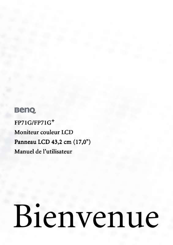 Guide utilisation BENQ FP71G+  de la marque BENQ