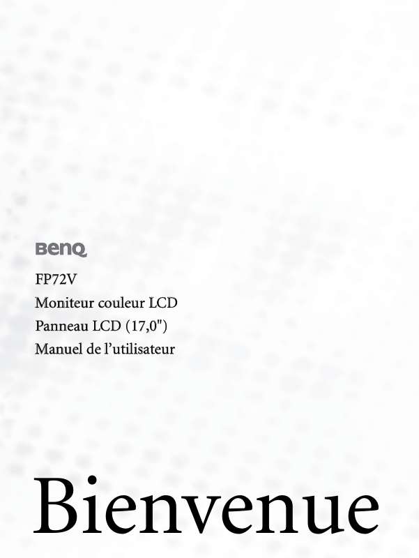 Guide utilisation BENQ FP72V  de la marque BENQ