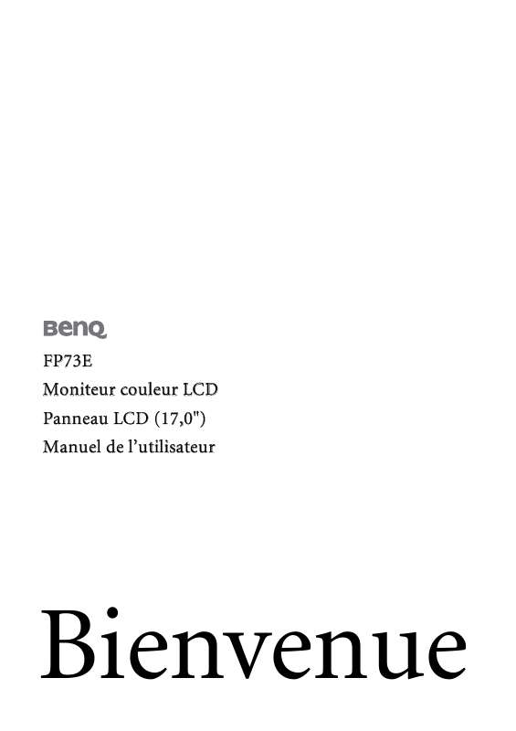 Guide utilisation BENQ FP73E  de la marque BENQ