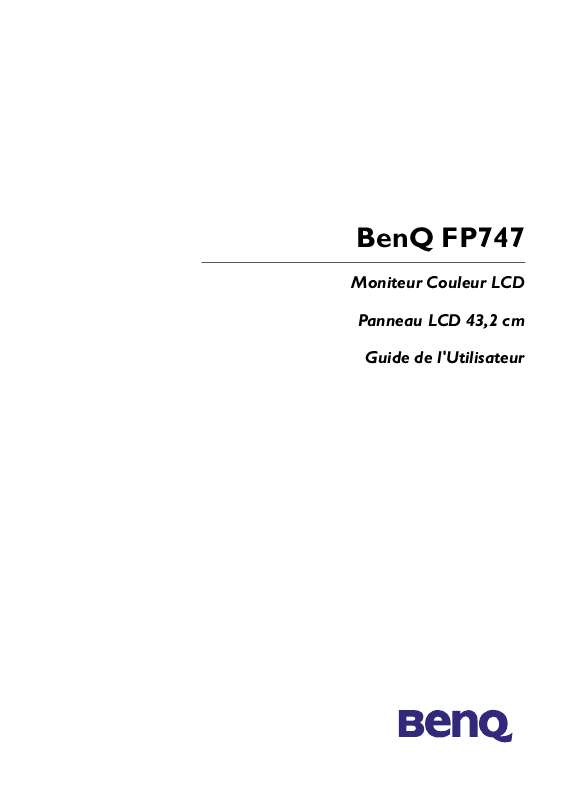 Guide utilisation BENQ FP747  de la marque BENQ