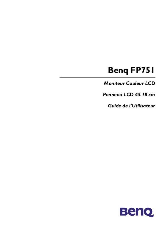 Guide utilisation BENQ FP751  de la marque BENQ
