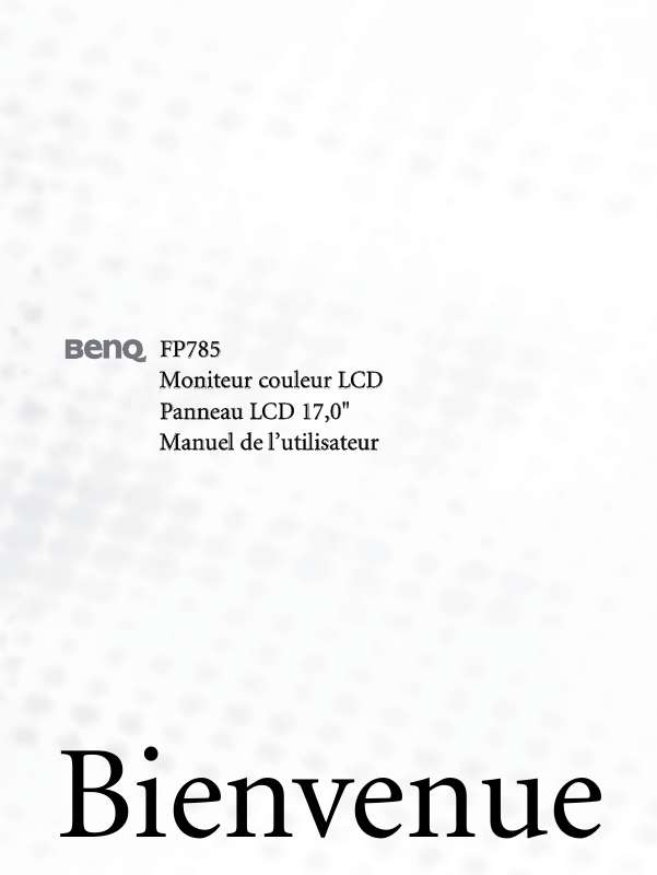Guide utilisation BENQ FP785  de la marque BENQ