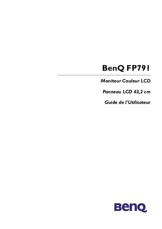 Guide utilisation BENQ FP791  de la marque BENQ