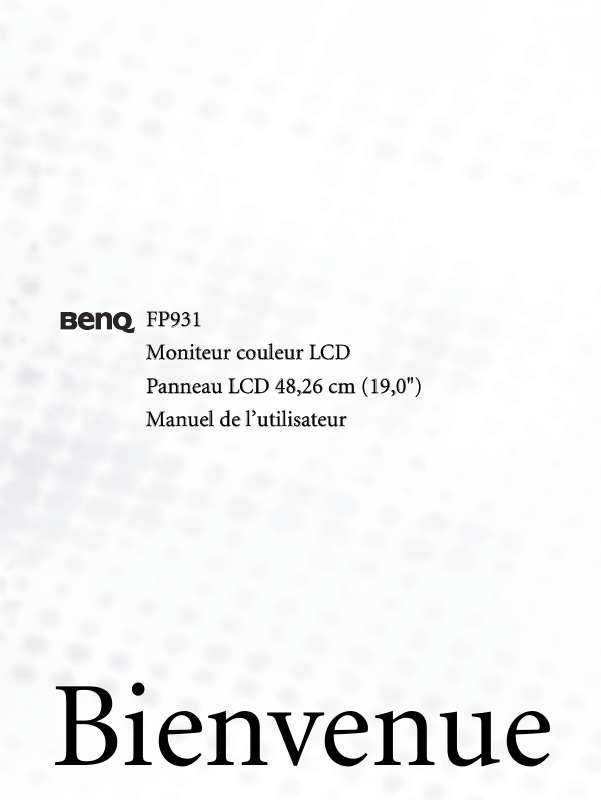 Guide utilisation BENQ FP931  de la marque BENQ