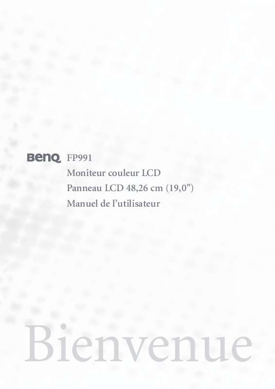 Guide utilisation BENQ FP991  de la marque BENQ