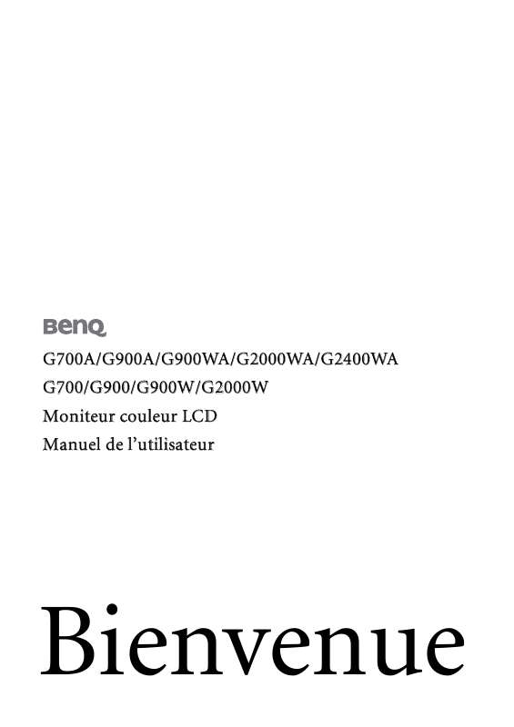 Guide utilisation  BENQ G2000W  de la marque BENQ