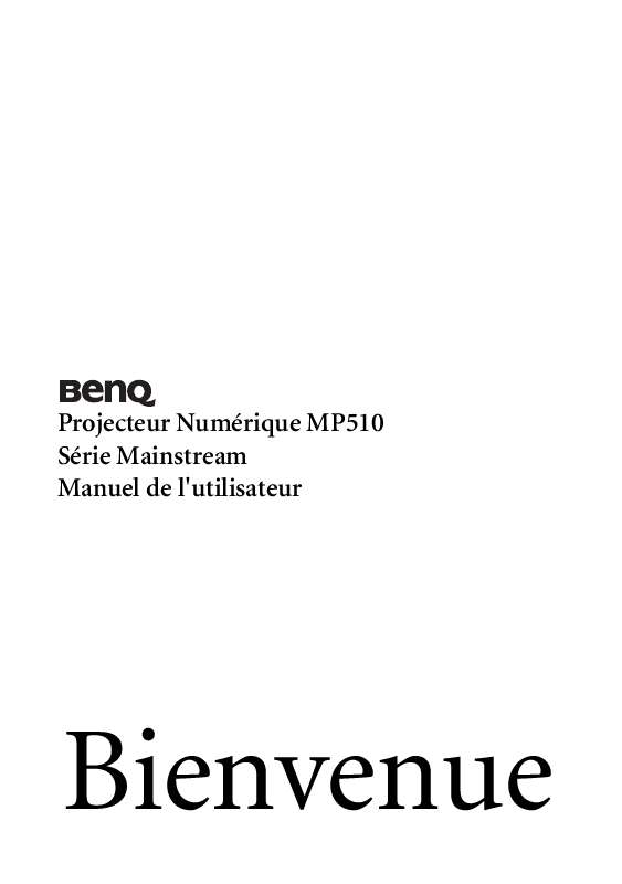 Guide utilisation BENQ MP510  de la marque BENQ