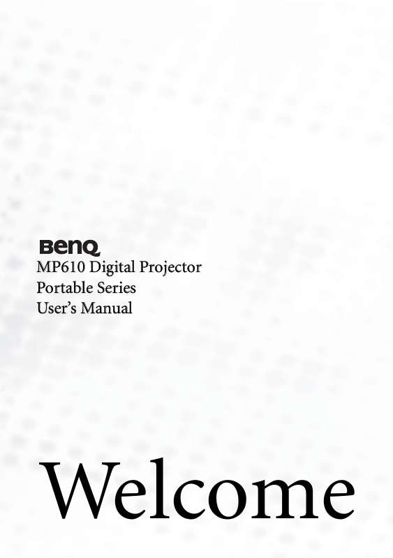 Guide utilisation BENQ MP610  de la marque BENQ