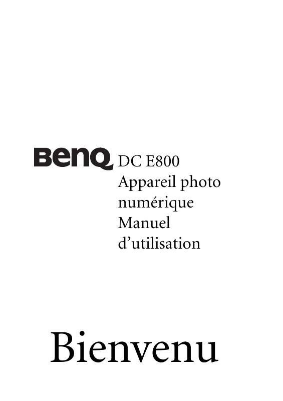 Guide utilisation BENQ E800  de la marque BENQ