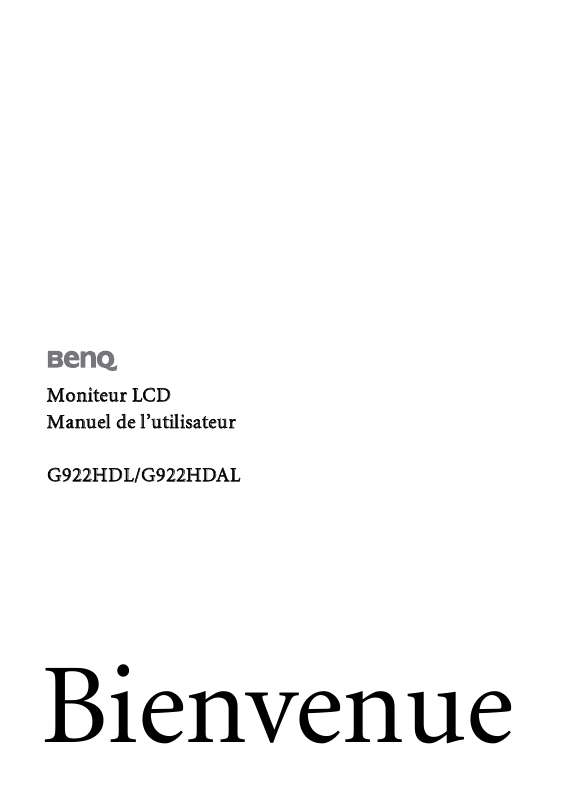 Guide utilisation BENQ G922HDL  de la marque BENQ