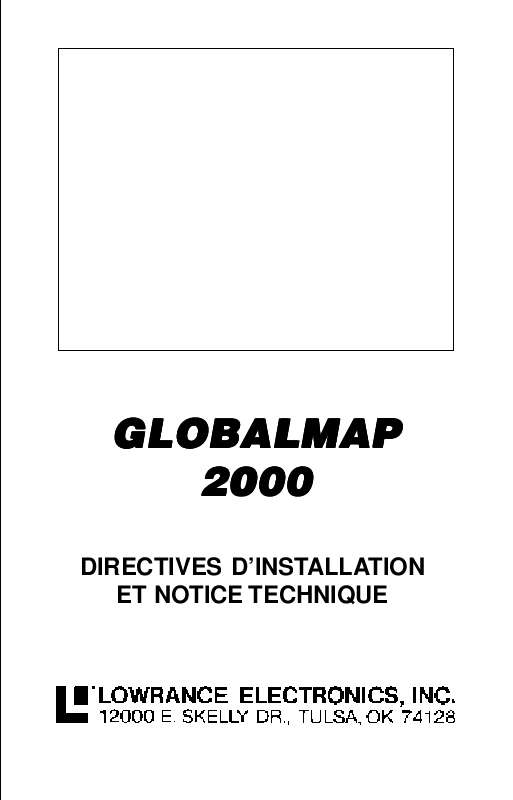 Guide utilisation LOWRANCE GLOBALMAP 2000  de la marque LOWRANCE