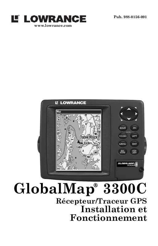 Guide utilisation LOWRANCE GLOBALMAP 3300C  de la marque LOWRANCE