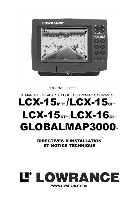 Guide utilisation LOWRANCE LCX-15MT  de la marque LOWRANCE