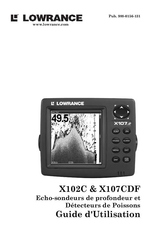 Guide utilisation LOWRANCE X107C DF  de la marque LOWRANCE