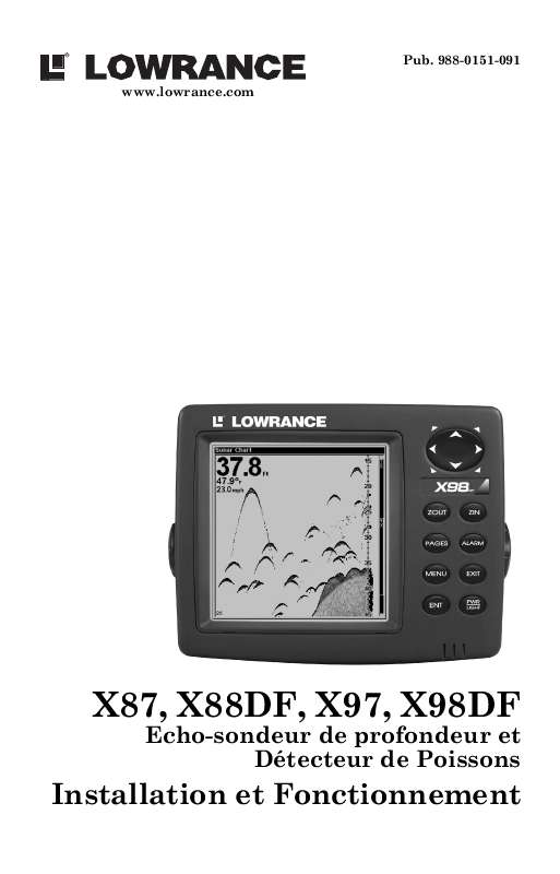 Guide utilisation LOWRANCE X98DF  de la marque LOWRANCE