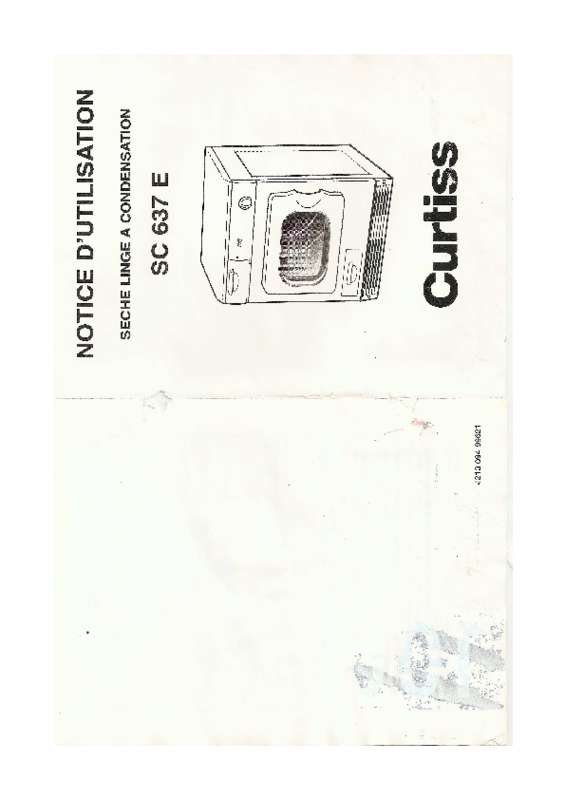Guide utilisation CURTISS SC637E de la marque CURTISS