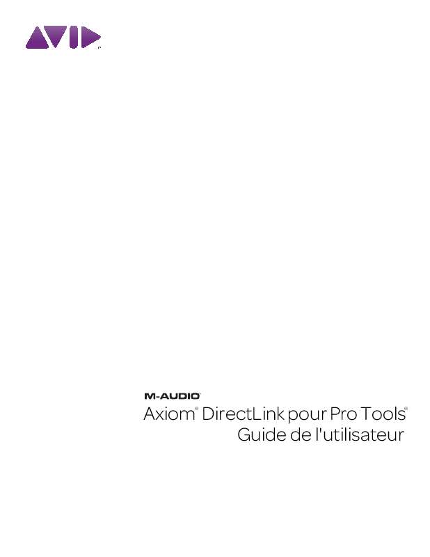 Guide utilisation M-AUDIO AXIOM 61 (2ND GEN)  de la marque M-AUDIO