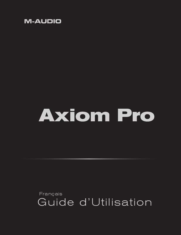 Guide utilisation M-AUDIO AXIOM PRO  de la marque M-AUDIO