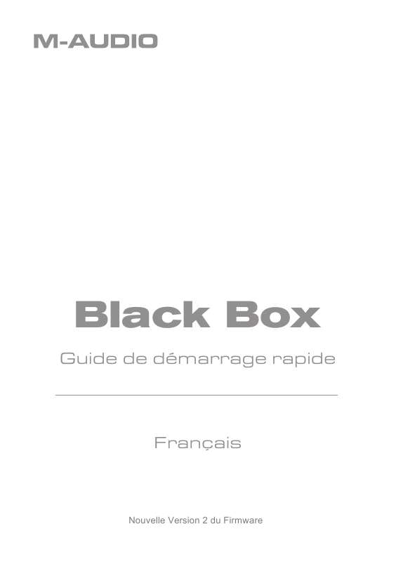 Guide utilisation M-AUDIO BLACK BOX  de la marque M-AUDIO