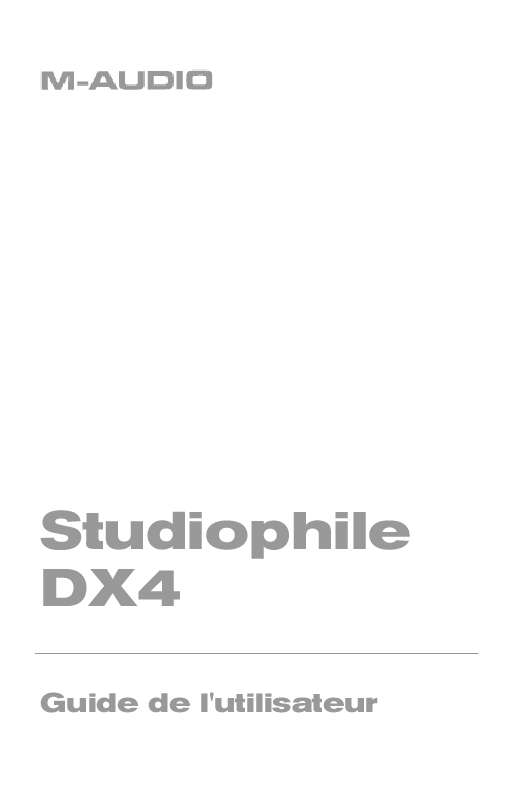 Guide utilisation M-AUDIO DX4  de la marque M-AUDIO