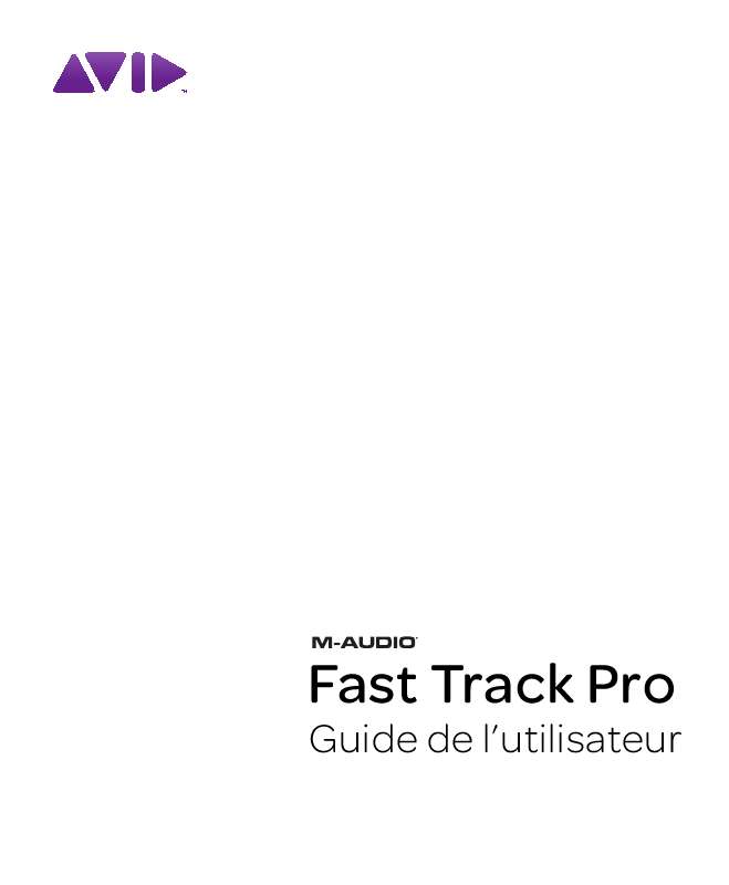 Guide utilisation M-AUDIO FAST TRACK PRO  de la marque M-AUDIO