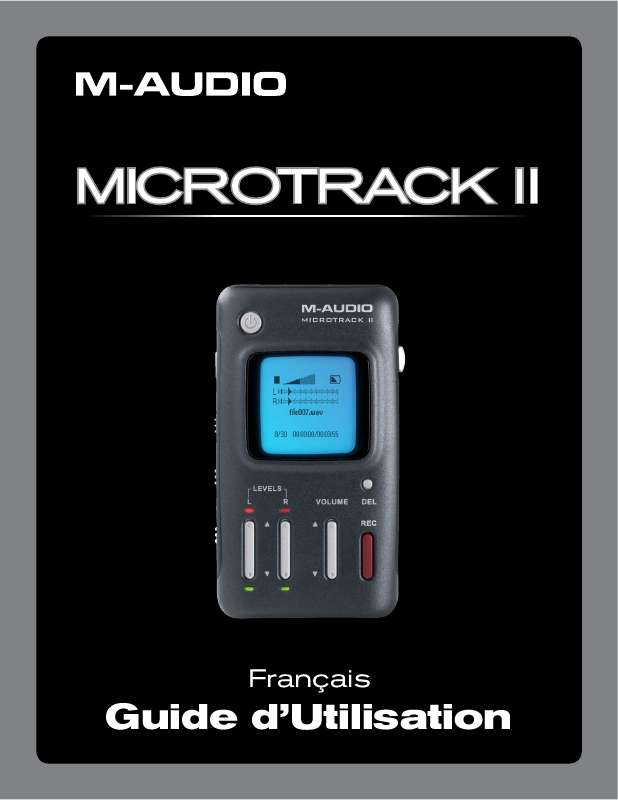 Guide utilisation M-AUDIO MICROTRACK II  de la marque M-AUDIO