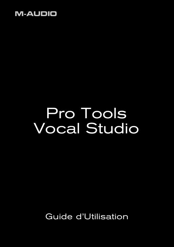 Guide utilisation M-AUDIO PRO TOOLS VOCAL STUDIO  de la marque M-AUDIO
