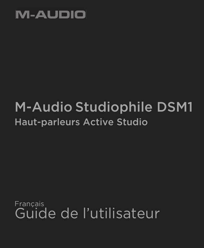 Guide utilisation M-AUDIO STUDIOPHILE DSM1  de la marque M-AUDIO