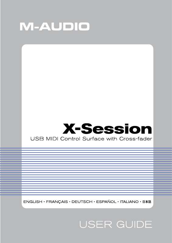 Guide utilisation M-AUDIO X-SESSION  de la marque M-AUDIO