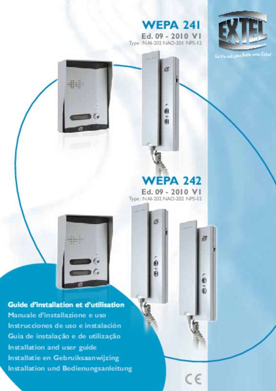 Guide utilisation  EXTEL WEPA 241-242  de la marque EXTEL