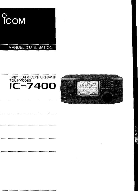 Guide utilisation ICOM IC-7400  de la marque ICOM
