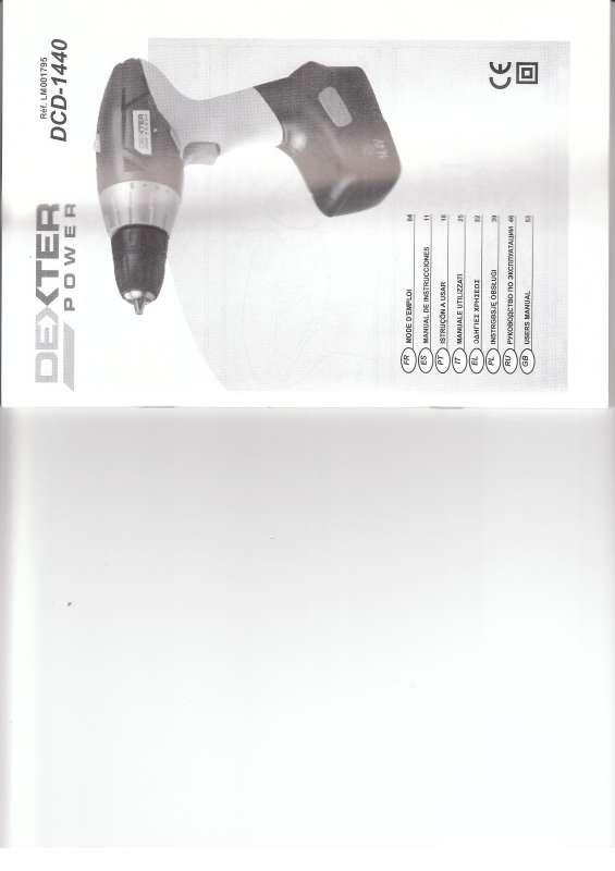 Guide utilisation  DEXTER POWER DCD-1440  de la marque DEXTER POWER